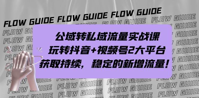 公域转私域流量实战课，玩转抖音+视频号2大平台，获取持续，稳定的新增流量-网创资源库