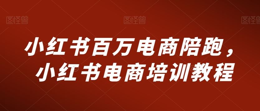 小红书百万电商陪跑，小红书电商培训教程-网创资源库