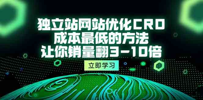 （10173期）独立站网站优化CRO，成本最低的方法，让你销量翻3-10倍（5节课）-网创资源库