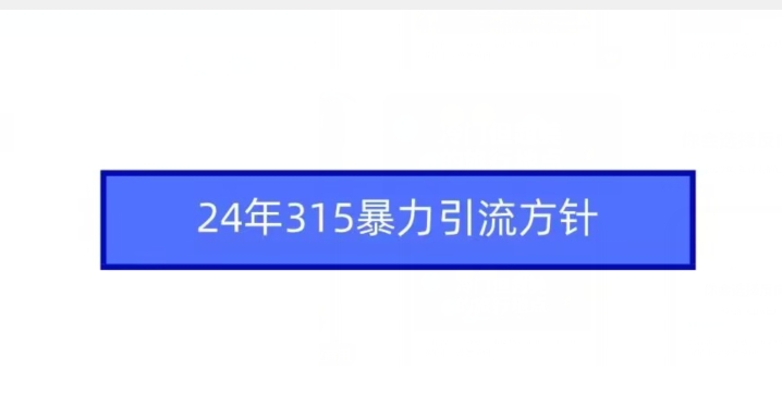 24年315暴力引流方针-网创资源库