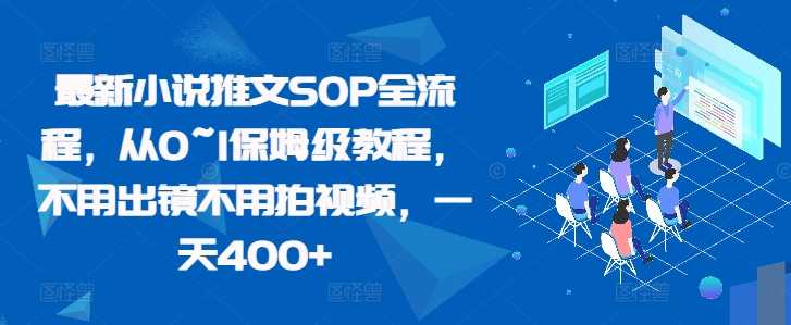 最新小说推文SOP全流程，不用出镜不用拍视频，一天400+-网创资源库