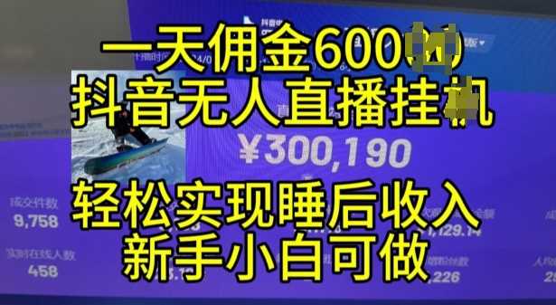 2024年11月抖音无人直播带货挂JI，小白的梦想之路，全天24小时收益不间断实现真正管道收益【揭秘】-网创资源库