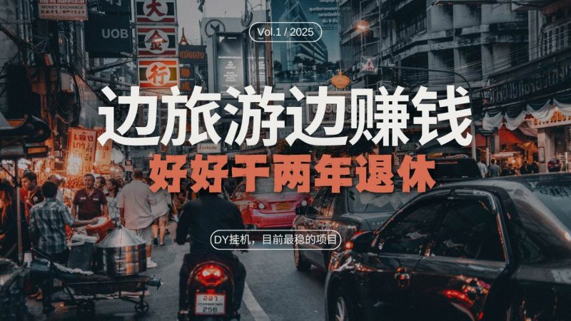 DY目前最稳的项目，矩阵放大边旅游边赚钱，好好好干两年退休-网创资源库