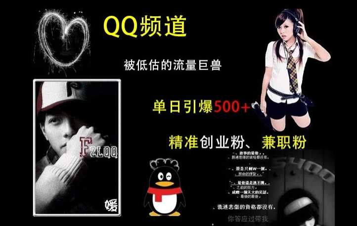 QQ频道：被低估的流量巨兽，单日引爆500+精准创业粉、兼职粉的引流秘籍-网创资源库