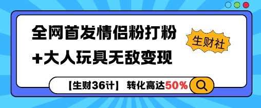 全网首发情侣粉打粉+大人玩具无敌变现-网创资源库