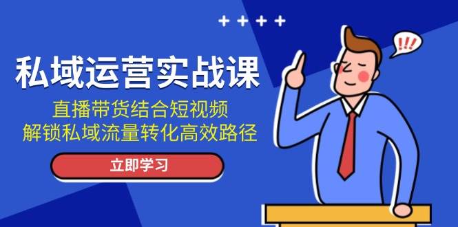私域运营实战课：直播带货结合短视频，解锁私域流量转化高效路径-网创资源库