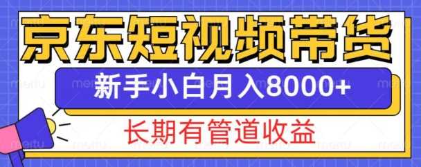京东短视频带货新玩法，长期管道收益，新手也能月入8000+-网创资源库