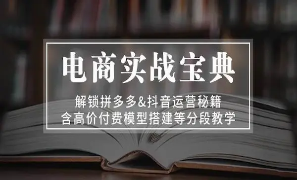 价值980《电商实战宝典》解锁拼多多&抖音运营秘籍-网创资源库