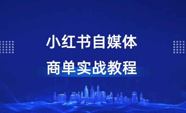 小红书自媒体-商单 | 小白实战教程-网创资源库