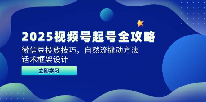 2025视频号起号全攻略，微信豆投放技巧，自然流撬动方法，话术框架设计-网创资源库