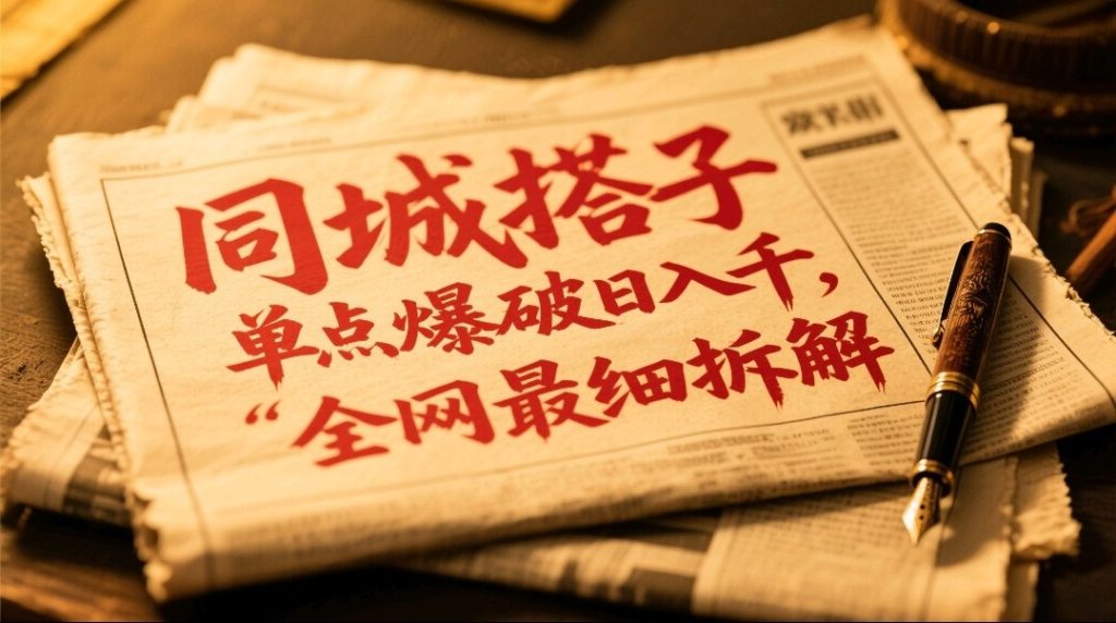同城搭子群19.9单点爆破日入千，搭子组局月入万，全网最细拆解-网创资源库