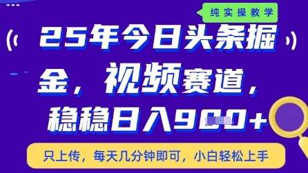 今日头条视频赛道最新玩法，每天十分钟，保底日入9张+【揭秘】-网创资源库