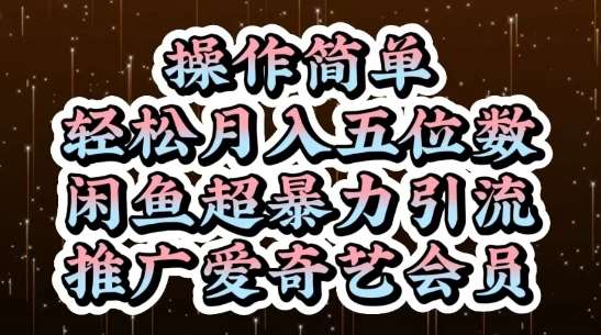 闲鱼超暴力引流推广爱奇艺会员，操作简单，轻松月入5位数-网创资源库
