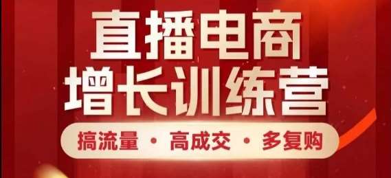 直播电商增长训练营，搞流量·高成交·多复购，快速上手有思路-网创资源库
