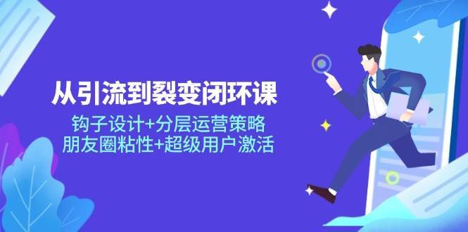 从引流到裂变闭环课：钩子设计+分层运营策略，朋友圈粘性+超级用户激活-网创资源库