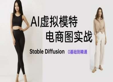 AI虚拟模特电商图实战，AI绘画Stable Diffusion 0基础到精通-网创资源库