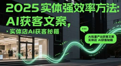 2025实体强效率方法：AI批量产出获客文案，实体店AI获客秘籍-网创资源库
