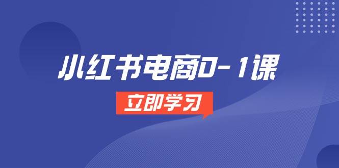 小红书电商0-1课，开店选品全流程，多平台素材处理与爆款笔记制作-网创资源库