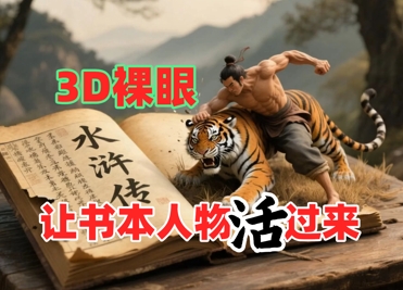 书本人物裸眼3D视频，新的玩法，流量超猛，保姆级教程-网创资源库