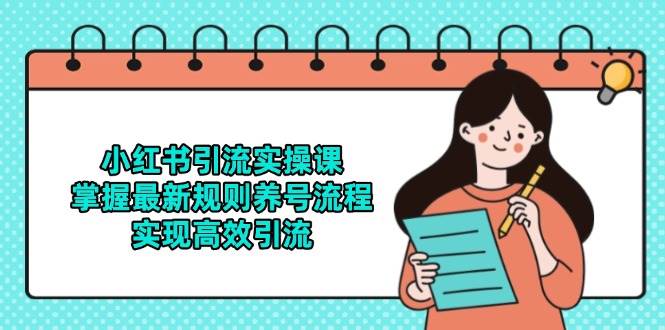 小红书引流实操课，掌握最新规则养号流程，实现高效引流-网创资源库