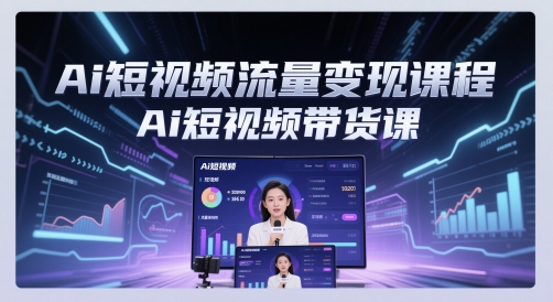 Ai短视频流量变现课程，Ai短视频带货课-网创资源库