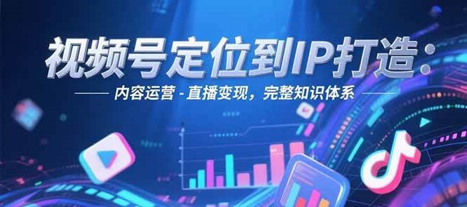 视频号定位到IP打造：账号搭建-内容运营-直播变现，完整知识体系-网创资源库