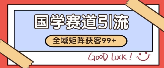 小红书某音国学赛道引流获客 自热矩阵日引200+【揭秘】-网创资源库