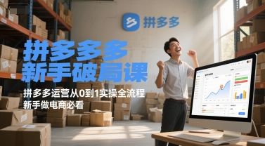拼多多新手破局课，拼多多运营从0到1实操全流程，新手做电商必看-网创资源库