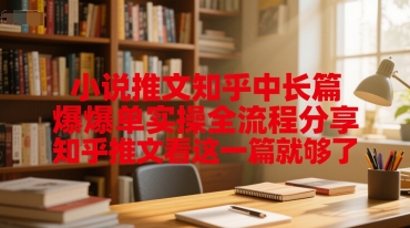 小说推文知乎中长篇爆单实操全流程分享，知乎推文看这一篇就够了-网创资源库