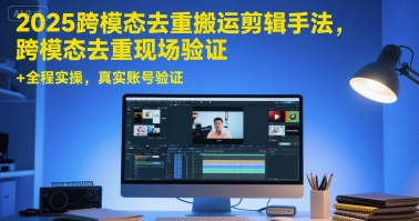 2025跨模态去重搬运剪辑手法，跨模态去重现场验证 +全程实操，真实账号验证-网创资源库