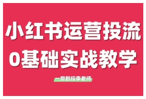 小红书运营投流，小红书广告投放从0到1的实战课，学完即可开始投放（更新）-网创资源库