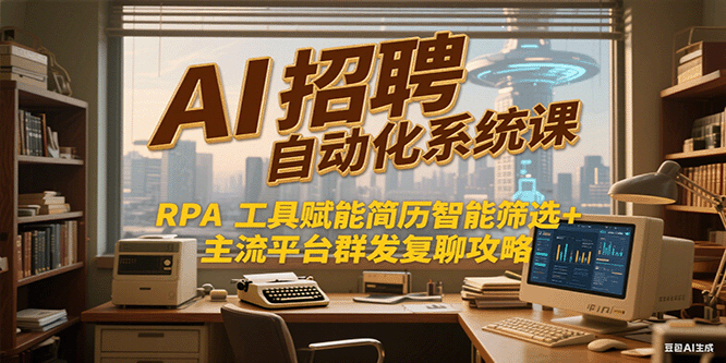 AI招聘自动化系统课，RPA工具赋能简历智能筛选+主流平台群发复聊全攻略-网创资源库