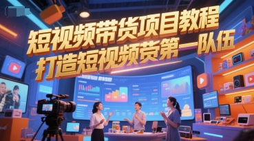 短视频带货项目教程，打造短视频带货第一队伍-网创资源库