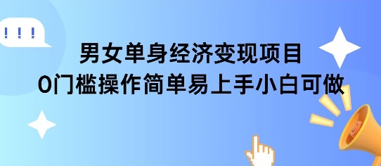 女单身经济项目变现周期长可复购率高日入1k+-网创资源库