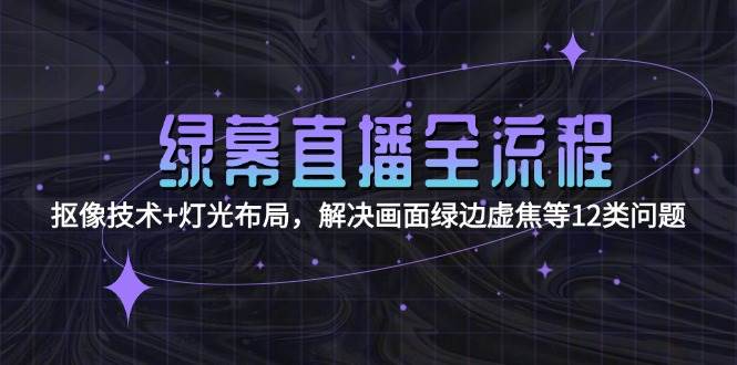 绿幕直播全流程：抠像技术+灯光布局，解决画面绿边虚焦等12类问题-网创资源库
