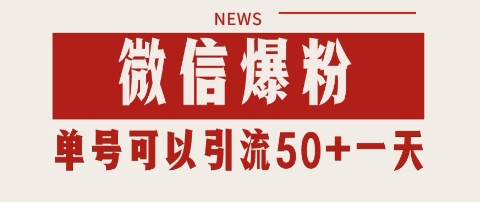 微信爆粉，私域暴力引流打法日引千粉 单号日进50+【揭秘】-网创资源库