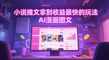 小说推文拿到收益最快的玩法，AI漫画图文-网创资源库