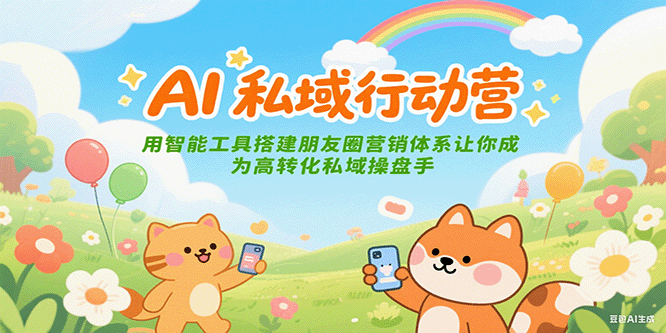 AI私域行动营：用智能工具搭建朋友圈营销体系让你成为高转化私域操盘手-网创资源库