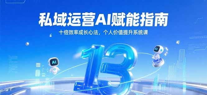 私域运营AI赋能指南，十倍效率成长心法，个人价值提升系统课-网创资源库