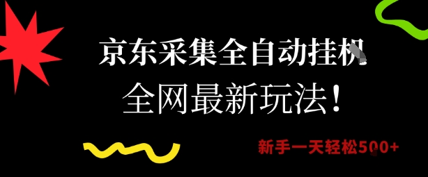 京东采集全自动挂G项目，全网最新玩法新手一天轻松5张【揭秘】-网创资源库