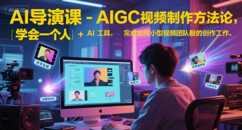 AI导演课-AIGC视频制作方法论，学会一个人+AI工具，完成如同小型视频团队般的创作工作，实现导演梦-网创资源库
