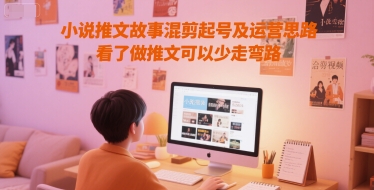 小说推文故事混剪起号及运营思路，看了做推文可以少走弯路-网创资源库