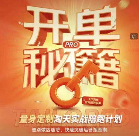淘宝开单秘籍PRO，量身定制淘天实战陪跑计划，告别做店迷茫、快速突破运营瓶颈期（更新6月）-网创资源库