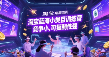 淘宝蓝海小类目训练营， 竞争小，可复制性强-网创资源库