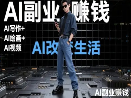 AI改变生活（Ai写作+AI绘画+Ai视频），AI副业挣钱-网创资源库