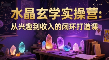 水晶玄学实操营：从兴趣到收入的闭环打造课-网创资源库