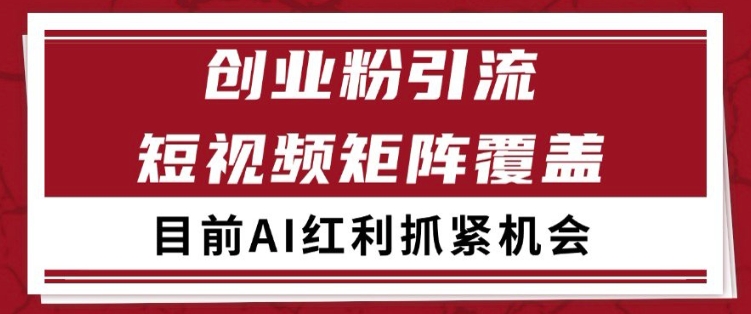 小红书某音创业赛道引流获客 自热矩阵日引200+【揭秘】-网创资源库
