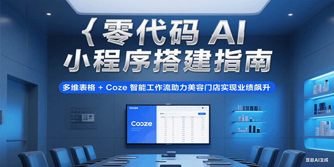 零代码AI小程序搭建指南，多维表格+Coze智能工作流助力美容门店实现业绩飙升-网创资源库