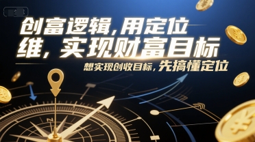 创富逻辑，用定位思维实现财富目标，想实现创收目标，先搞懂定位-网创资源库