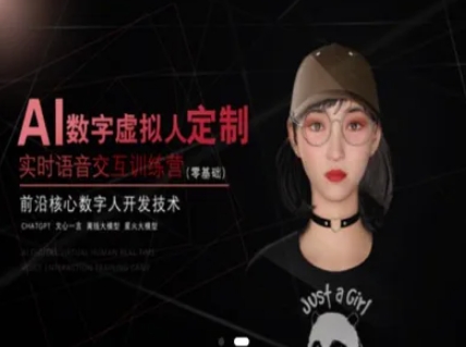 AI数字虚拟人定制，实时语音交互训练营（零基础），前沿核心数字人开发技术-网创资源库